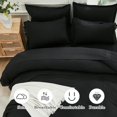 thumbnail image 5 of Black Full Size Comforter Set with Sheets - 7 Pieces Boho Tassel Bed in a Bag Soft Lightweight Bedding Sets, Black Fringe Bed Set with Comforter, Sheets, Pillowcases & Shams, 5 of 16