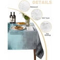 thumbnail image 2 of Teal Gray Table Cloth, Modern Oil Painted Art Abstract Geometric Waterproof Tablecloth for Rectangle Tables, Reusable Washable Fabric Table Cover for Restaurant Kitchen Dining Tables 52"x70", 2 of 6