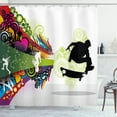 thumbnail image 1 of Ambesonne Teenager Shower Curtain, Scater Boy Colorful, 69"Wx75"L, Multicolor, 1 of 3