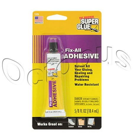 The Original Super Glue Fix All Adhesive (5/8 oz ea) Multi Purpose Strong (Best Glue To Fix Dentures)