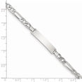 thumbnail image 2 of 925 Sterling Silver 6mm Engraveable Children's ID on Figaro Link Chain Bracelet, 2 of 2