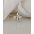 thumbnail image 4 of SOLITAIRE JEWELS 1.80Ct Marquise Moissanite Engagement Ring With Side Pear Moissanite 18K Yellow Gold, 4 of 9