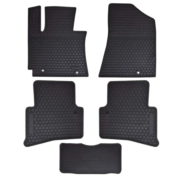 Megiteller Car Floor Mats Custom Fit for Hyundai Tucson 2021 2020 2019 2018 2017 2016 Odorless Washable Heavy Duty Rubber (All Weather) Floor Liners Set Black