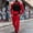 Set-A58Red, variant on Gamivast Men's Color Block Hoodie Set Contrast Raglan Sweatshirt and Zipper Pocket Pants Casual Athletic Tracksuit for Gym Workout Running Sporty Suit