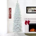 thumbnail image 2 of 7' White Iridescent Tinsel Tree with Metal Stand, 2 of 2