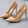 thumbnail image 1 of Zapatos de charol de color sólido a la moda para mujer, zapatos de tacón alto con punta estrecha Wmkox8yii hfjk527, 1 of 4