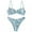 Multicolor, variant on Womens Bikinis Textured Scoop Neck Padded High Cut Thong Bikini Swimsuit
