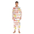 thumbnail image 3 of FORMRS Onesies Pajama for Adults Unisex Hoodie Winter Jumpsuit One Piece Sleepwear, Sizes S-2XL, Striped Crab, 3 of 7