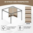 thumbnail image 3 of Aoodor 10' x 10' Gazebo Curtain Set Protecting Privacy Side Walls 4 Panels, Curtain Only - Sand Yellow and Brown, 3 of 10