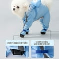 thumbnail image 5 of Small Dog Raincoat & Rain Shoes Set,Full-Coverage Reflective Dog Jacket with D-ring,Dog Raincoat with Rain Boots Set for Puppy Small Dogs Blue XS, 5 of 5