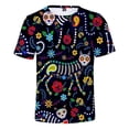 thumbnail image 2 of Sugar Skull Mexico Camiseta Anime Dibujos animados Anime 3D Día de la Independencia de México Día de los Muertos, 2 of 5