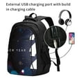 thumbnail image 2 of Xecao 2025 Happy New Year 2 for Travel Laptop Backpack, USB-Charging-Enabled, Spacious Business Backpack for Men and Women,College School Computer Bag, 2 of 7