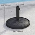 thumbnail image 3 of Outsunny Base Ronde pour Parasol de Patio, Support de Parasol en Résine de 26 Lb, Noir, 3 of 10