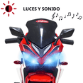 thumbnail image 2 of Moto Montable Eléctrica Deportiva 2 Ruedas para Niños Luz Bluetooth Dos Baterias 6V con Cargador Soporta Hasta 30kg - Rojo, 2 of 8