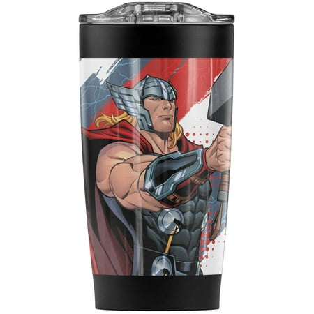 

Marvel Avengers The Mighty Avenger 20 oz Double Wall Travel Tumbler Stainless Steel Vacuum Insulated with Leakproof Slide-Lock Lid