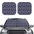 thumbnail image 2 of Windshield Sun Shade, Lovely axolotl blue cute Foldable Car Sun Shade Windshield for Front, 2 Pieces, 2 of 7