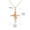 thumbnail image 4 of AOVEAO Cross Necklace 925 Sterling Silver Rose Pendant Necklaces for Women Jewelry Birthday Mother’s Day Gift for Mom Wife Daughter, 4 of 7