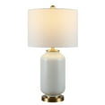 thumbnail image 3 of SAFAVIEH Amaia 26 in. Mid-Century Glass Table Lamp, White, 3 of 5