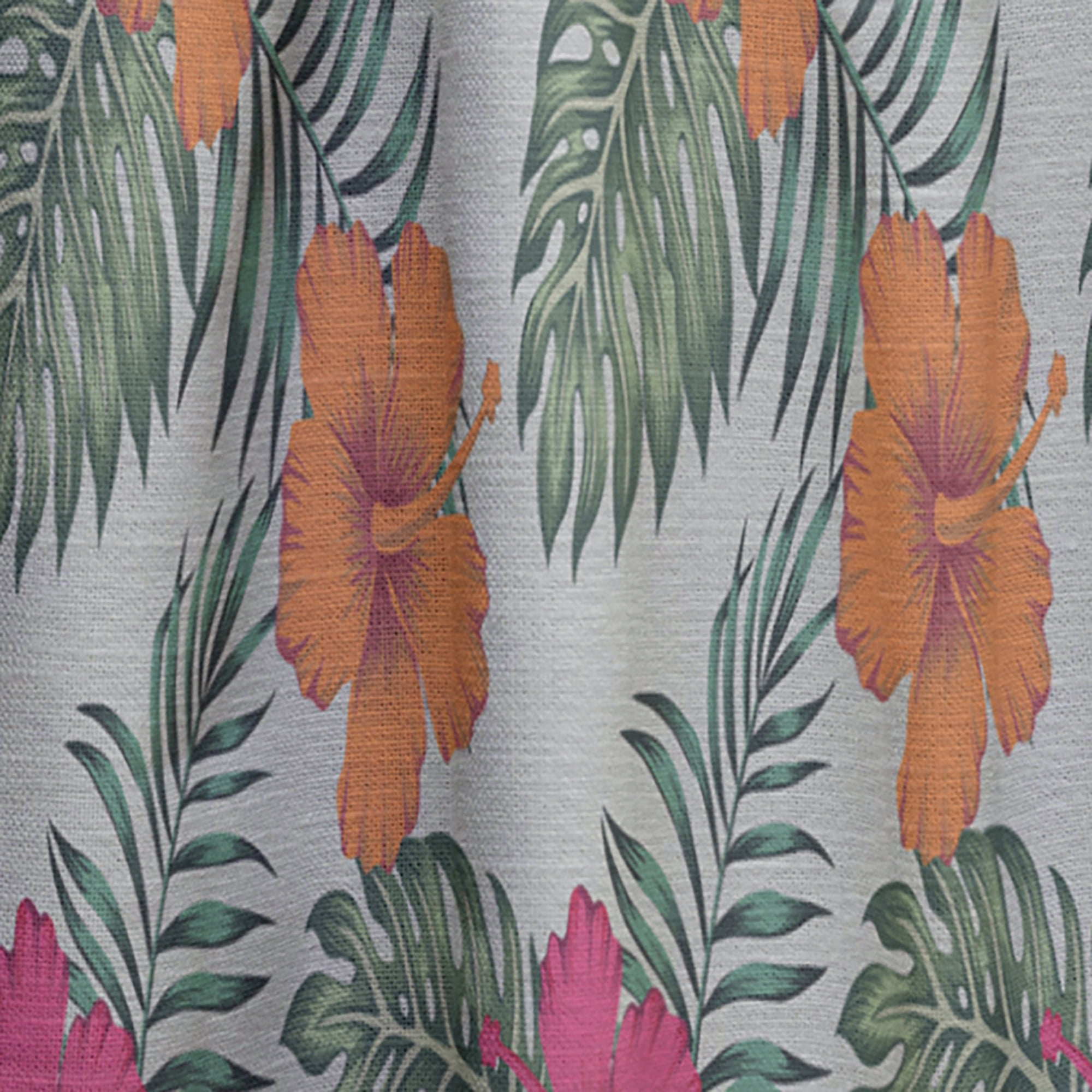 Designart 'Tropical Leaves Retro Pattern III' Mid-Century Modern Curtain Panel