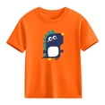thumbnail image 4 of Avrnliq Girls Orange Cartoon Dinosaur T Shirt, 100% Cotton Relaxed Fit Crewneck Tee, Fade-Resistant Skin-Friendly Top for School & Play, Sizes 2-13 Years,Size 9-10 T, 4 of 6