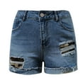 thumbnail image 4 of TAIAOJING Women Ripped Jeans Short Summer Jeans High Waist Slim Hole Denim Shorts, 4 of 6