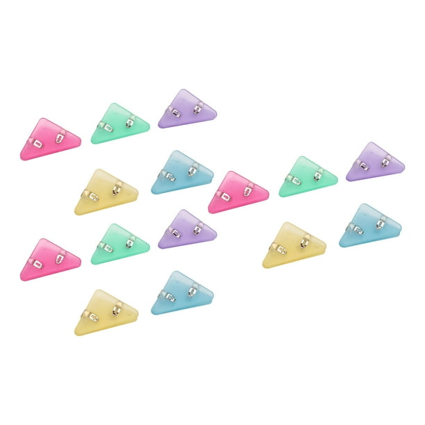 Clips de papel pequeños, 15 piezas Clips de papel triangulares Clips de papel Clips de esquina triangulares Confiabilidad excepcional