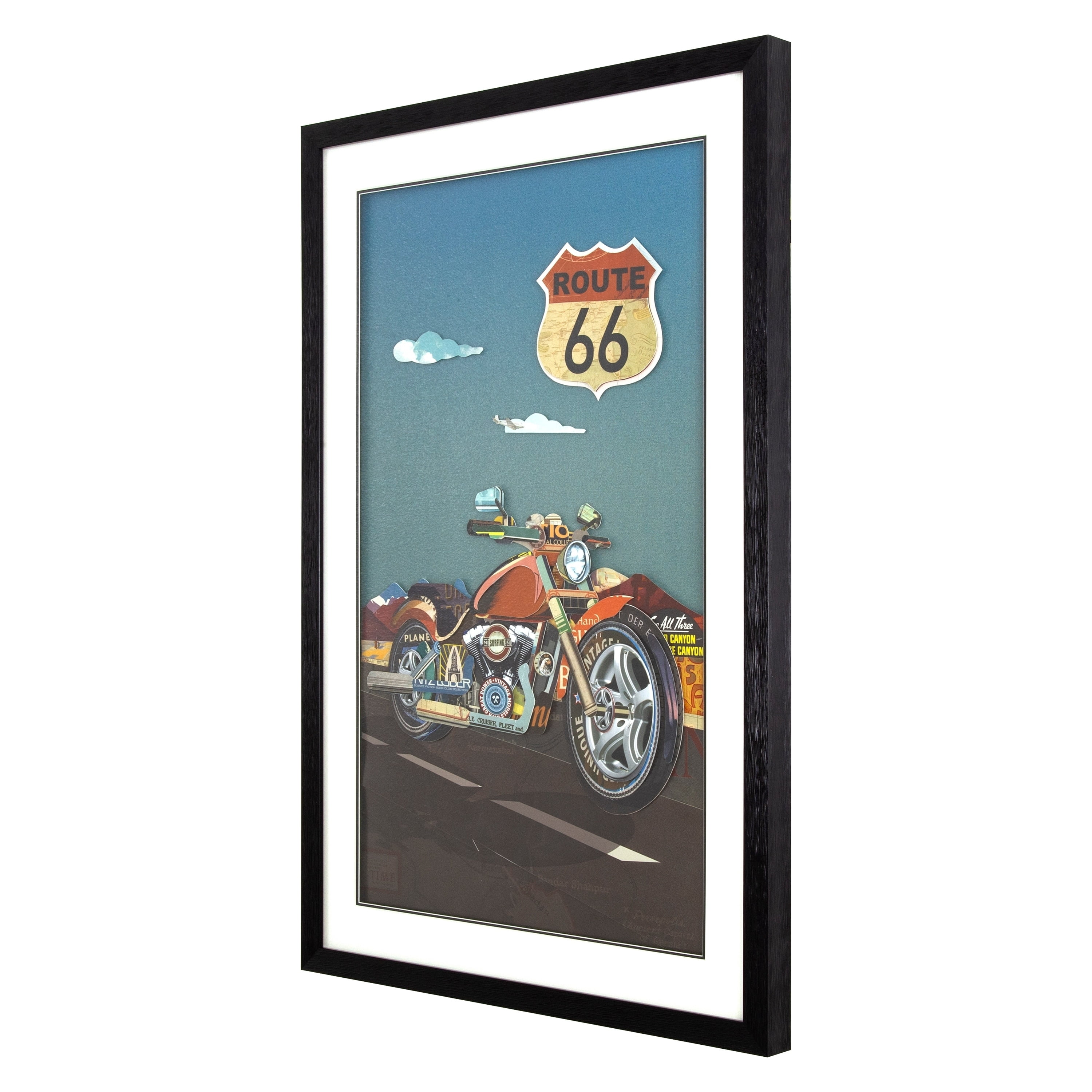 Yosemite Home Decor Motorcycle On Route 66 Wall Art - Thumbnail 2