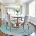 thumbnail image 4 of Dalyn Rugs Machine Washable Indoor/Outdoor Chantille Teal 8' x 8' Round Rug, 4 of 7