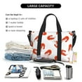 thumbnail image 4 of Travel Duffle Bag Simple Red & White Lobster Print Travel Tote Bags Carry on Luggage Waterproof Weekender Bags with Top Handle Adjustable Shoulde Strap for Travel Gym, 4 of 5