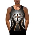 thumbnail image 2 of UVEASISHA Men's Christian Cross 3D Print Tank Top Crew Neck Sleeveless Shirts Faith Graphic Tee Breathable Lightweight Casual Top for Church Daily Wear Streetwear Gray M, 2 of 6