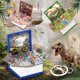 thumbnail image 4 of Llavero con forma de libro plegable para niños, juguete 3D para regalo de Navidad y Año Nuevo, alivio del estrés y la ansiedad, llavero con forma de castillo de dinosaurio para Navidad, 4 of 5