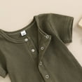 thumbnail image 5 of AherBiu Baby Clothes Short Sleeve Rompers Button Open Leg Unisex Newborn Infant Boys Girls Playsuits, 5 of 6