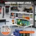 thumbnail image 5 of VEVOR Double Overshelf, Double Tier Stainless Steel Overshelf, 12 x 48 Inch Double Deck Overshelf, Height Adjustable Overshelf Prep Work Table for Kitchen, Restaurant and Workshop, 5 of 9