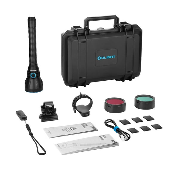Olight Javelot Turbo 2 Black Premium Kit 1500M Long Range Flashlight, 1800 Lumen