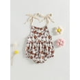 thumbnail image 2 of Suealasg Western Baby Girl Clothes Cow Print Romper Sleeveless Bodysuit Infant Summer Outfit, 2 of 8