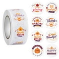 lHXIA 500 Thanksgiving Thanksgiving Gift Sealing Stickers With Self