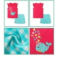 thumbnail image 5 of WOYY Toddler Girls Summer Outfits Whale Print Ruffle Tank Top Shorts Set, Sizes 2-8, 5 of 6