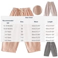 thumbnail image 3 of Crunowin Cotton Stripe Pants For Boys And Girls Summer Casual Style Elastic Waist With Side Pockets Lightweight Wide-Leg Pants Pink Size 2 Years, 3 of 5