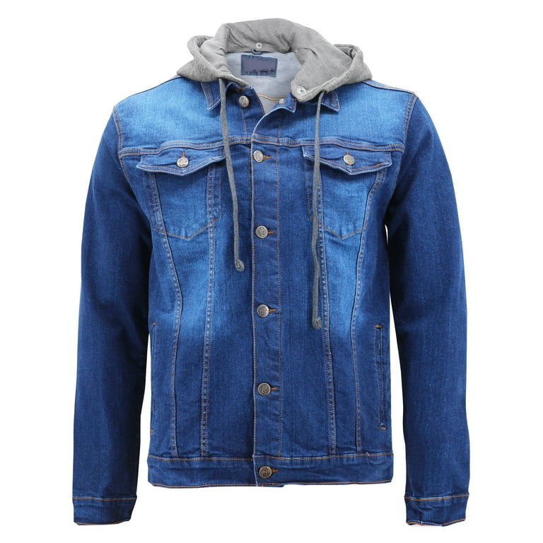 LIGHT BLUE COTTON BLEND DENIM JACKET