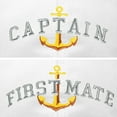 thumbnail image 2 of DALIX Matching Captain And First Mate Hat Set Embroidered Ball Cap in White, 2 of 7