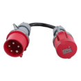 thumbnail image 2 of 32A Female to 16A Male CEE-Adapter with 5 Pin Red Connector hwy, 2 of 5