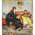 thumbnail image 3 of Giovanni Boldini 15x16 Black Modern Framed Museum Art Print Titled - Two Ladies Sitting in an Interior, 3 of 5