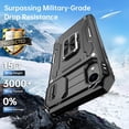 thumbnail image 4 of for iPhone XR Case with Screen Protector,Sliding Camera Cover,-Grade Cover with  Stand Phone Case 6.1" Black, 4 of 14