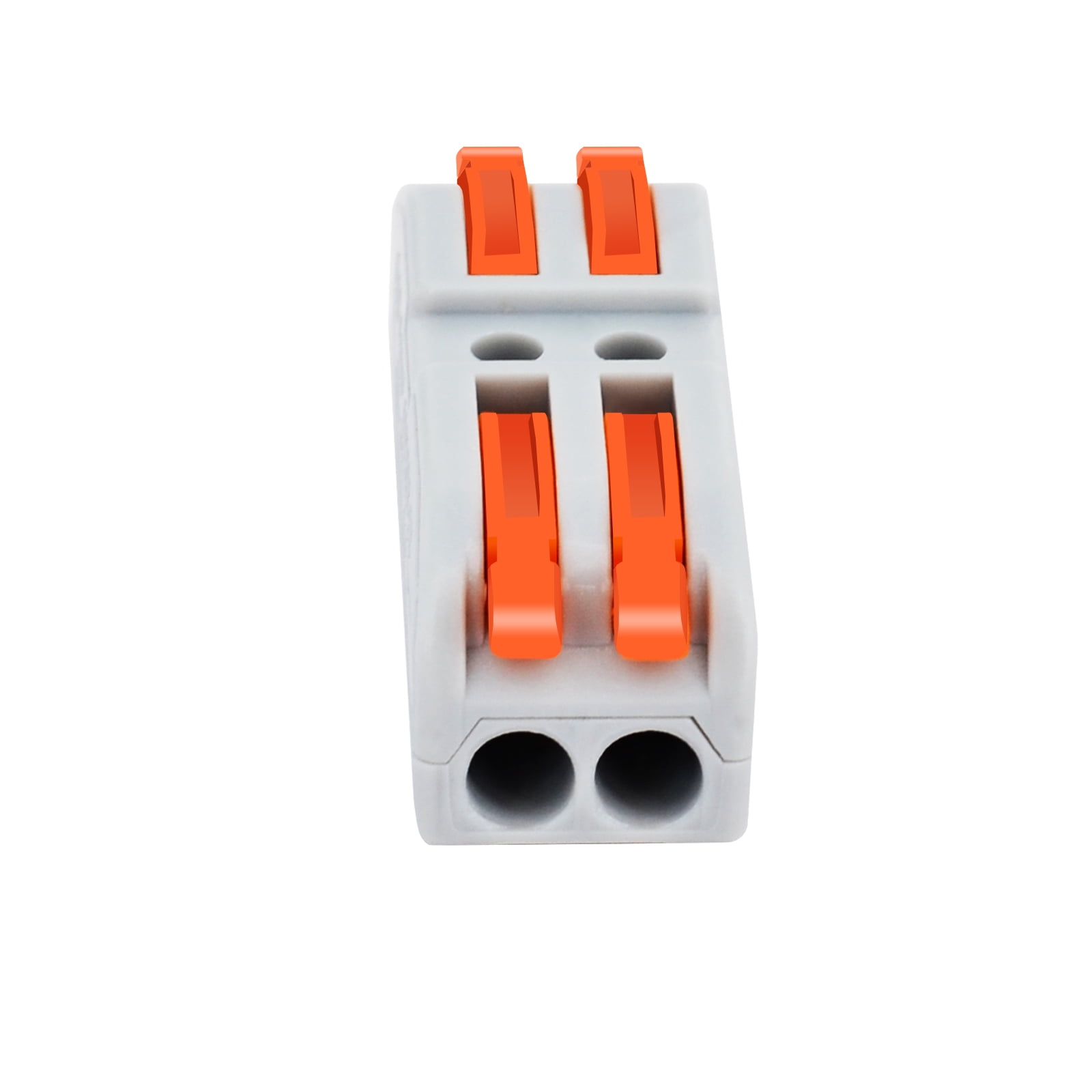 GREENCYCLE 2 Conductor Compact Connectors Lever-Nut Wire Connectors for 2 Circuit Inline Splices 28-12 AWG ,one-to-one quick terminal block splicing type(50 Pcs)