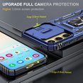 thumbnail image 7 of Feishell Case for Samsung Galaxy A16 5G Camera Lens Slide Protection Cover with Ring Holder Kickstand, Armor Heavy Duty Military Grade Shockproof PC Rugged Bumper for Samsung Galaxy A16 5G,
Navyblue, 7 of 7