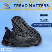Shoes for Crews Gia ECO Nano Composite (NCT), Womens Slip Resistant Work Shoes, Water Resistant, Black