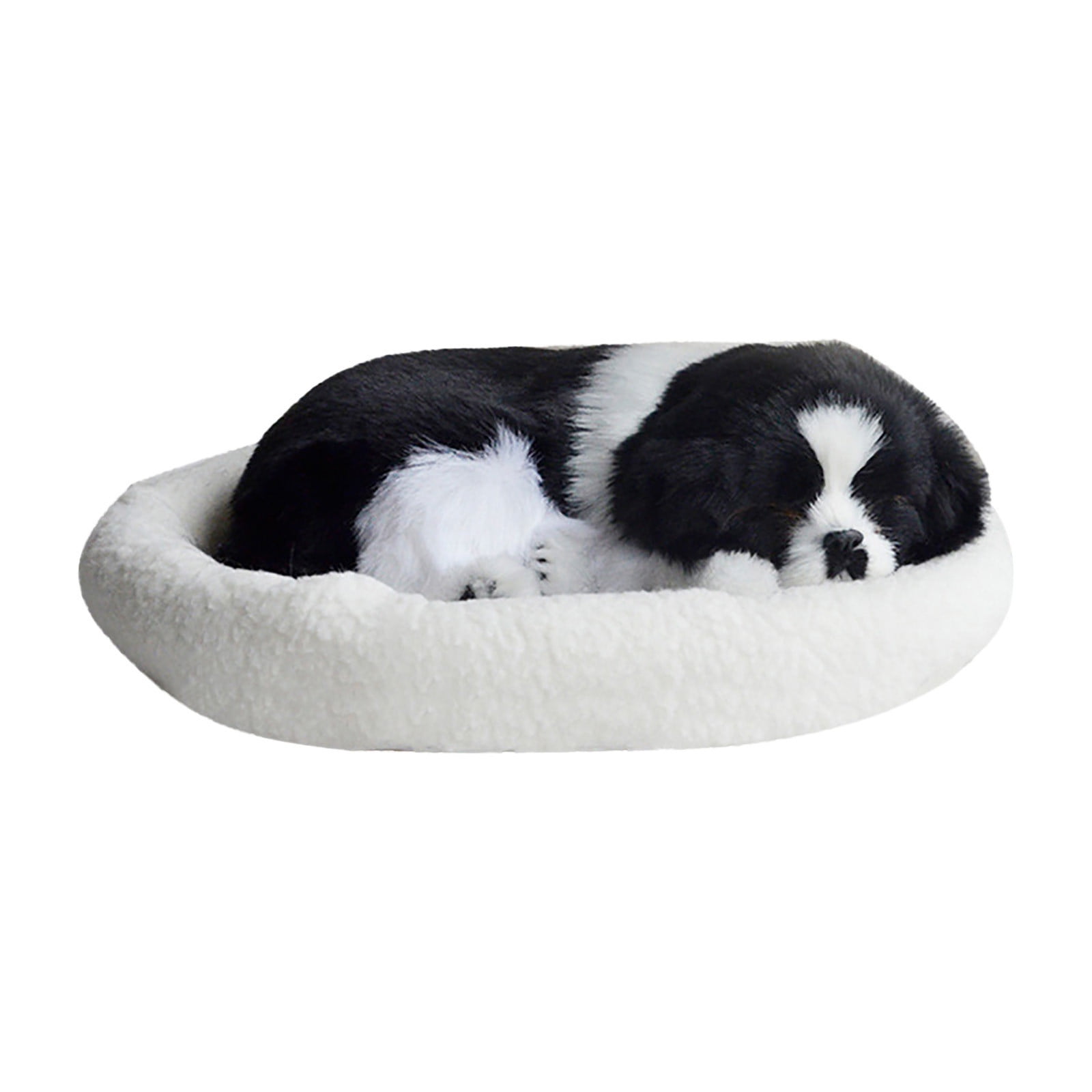 Cute Sleeping Plush Dog Puppy on Mat Stuffed Puppy Animals Toy Decor
