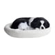 thumbnail image 2 of VISALY - Perro de peluche realista que respira y duerme, perro peludo con tapete, decoración creativa con animales, muñeco de peluche, 2 of 4