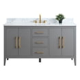 thumbnail image 5 of Vanity Art 60” Single Sink Bathroom Vanity Cabinet with Engineered Marble Countertop, 5 of 9
