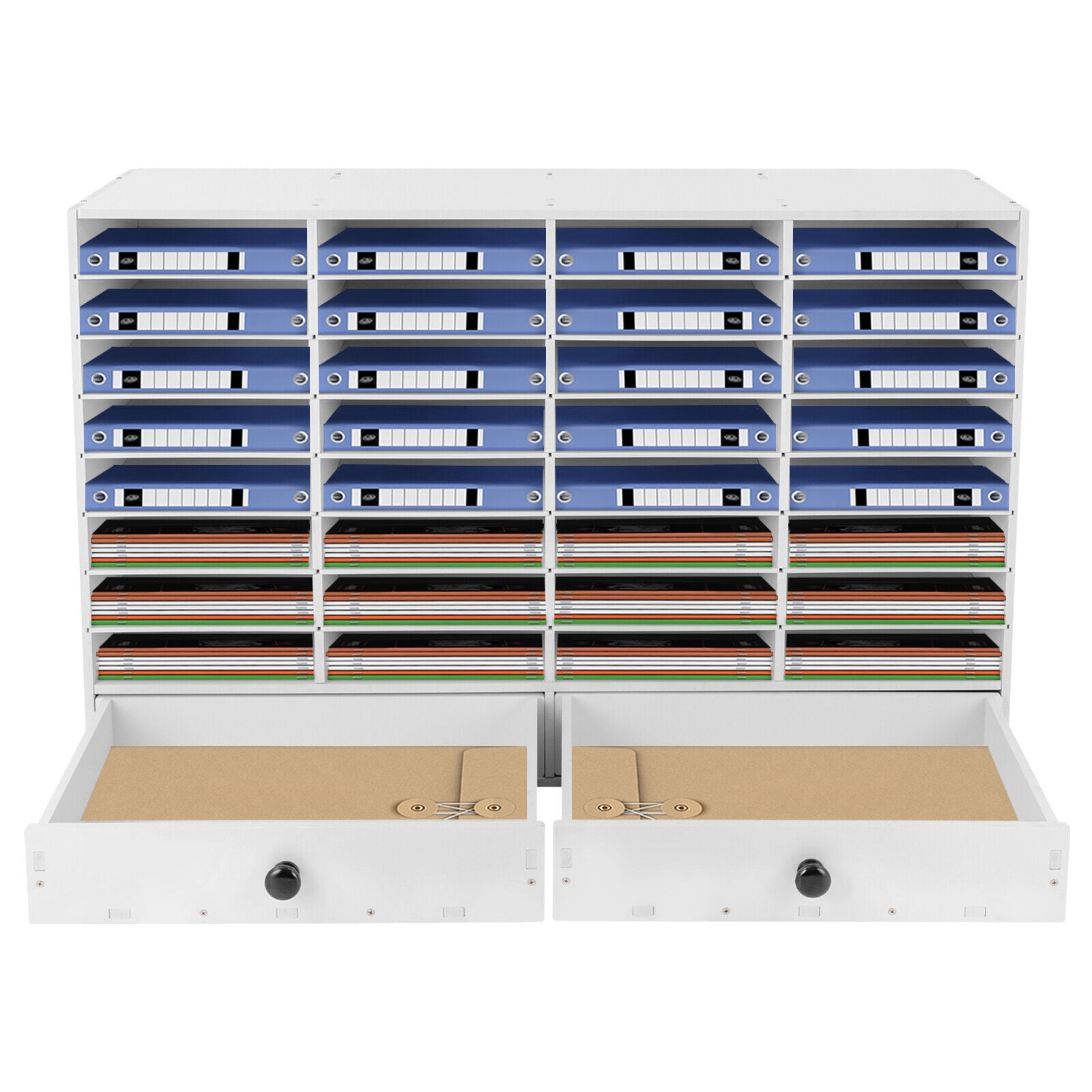 PVC 32 Slots Shelf Organizer Desk Accessories for Folders File Mail Sorter Rack Office, Classroom, Home